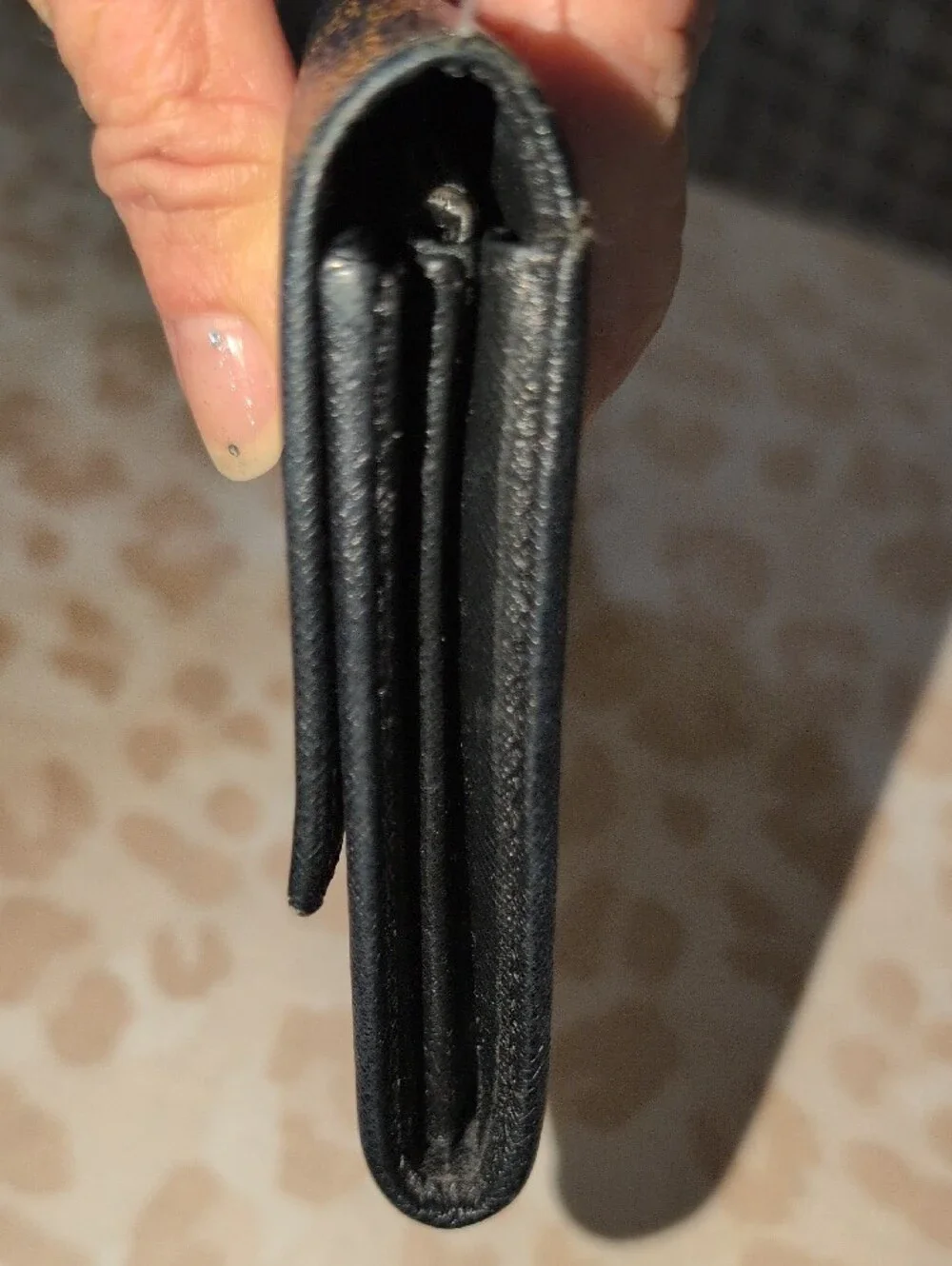 Celine Black Macadam Monogram Canvas Continental Wallet  - Vintage